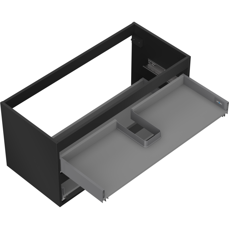 Mexen Box-A korpus szafki podumywalkowej 100 cm, 2 szuflady, czarny mat - 91AX0-1000-470-2-71