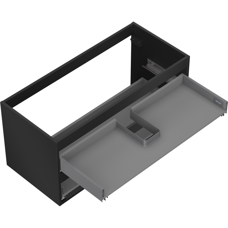 Mexen Box-A Korpus vum Ënnerluedschaf, 100 cm, 2 Tiräng, schwaarz matt - 91AX0-1000-470-2-71