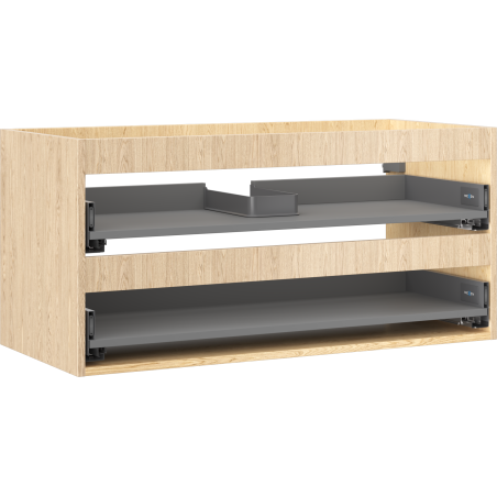 Mexen Box-A corpo mobile bagno sospeso 100 cm, 2 cassetti, rovere - 91AX0-1000-470-2-81