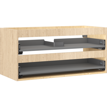 Mexen Box-A kastlichaam voor wastafelonderkast 100 cm, 2 laden, eik - 91AX0-1000-470-2-81