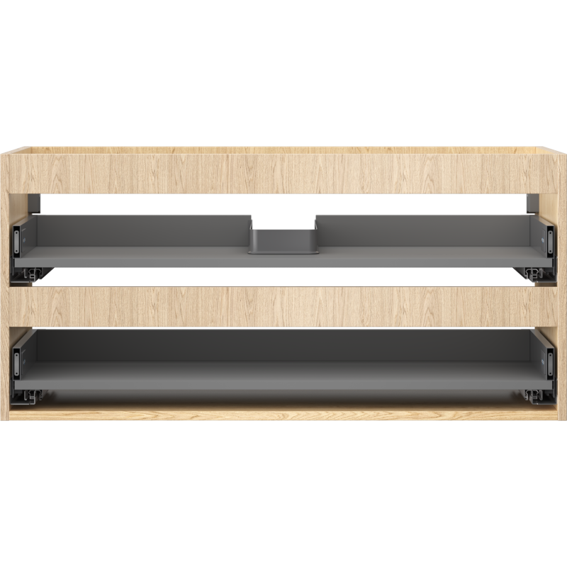 Mexen Box-A skåpets stomme under tvättställ 100 cm, 2 lådor, ek - 91AX0-1000-470-2-81