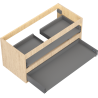 Mexen Box-A korpus szafki podumywalkowej 100 cm, 2 szuflady, dąb - 91AX0-1000-470-2-81