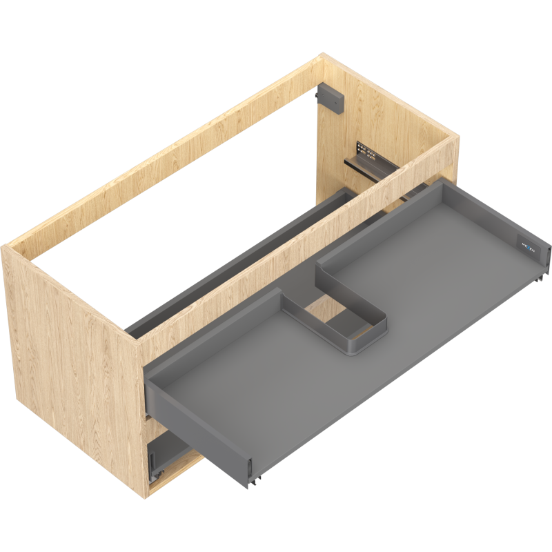 Mexen Box-A corpo mobile bagno sospeso 100 cm, 2 cassetti, rovere - 91AX0-1000-470-2-81