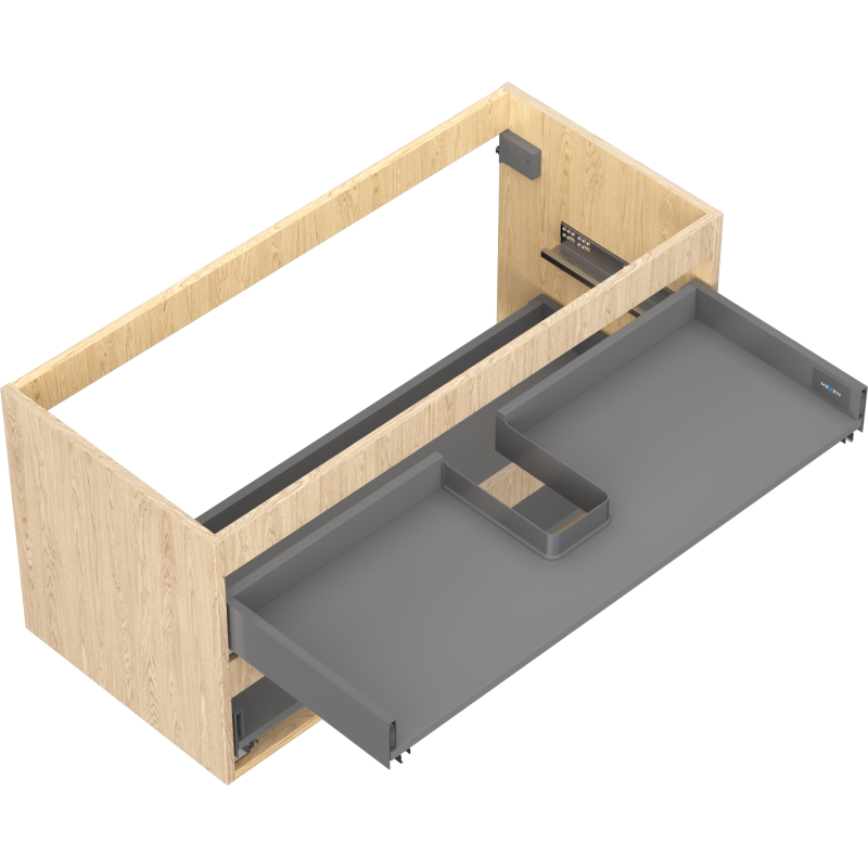 Mexen Box-A cuerpo del gabinete debajo del lavabo 100 cm, 2 cajones, roble - 91AX0-1000-470-2-81