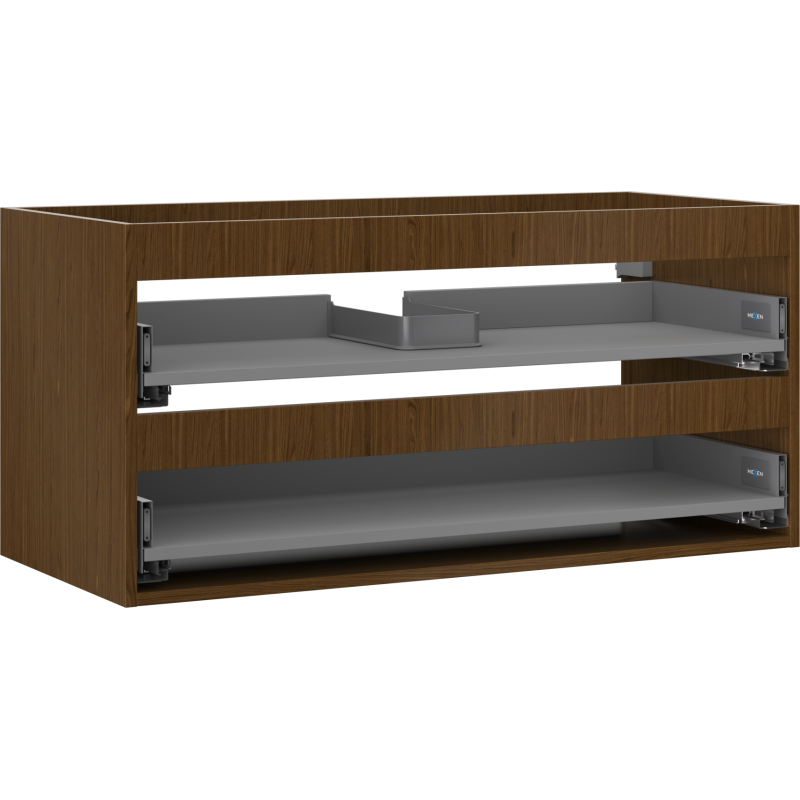 Mexen Box-A Unterschrankkorpus 100 cm, 2 Schubladen, Nussbaum - 91AX0-1000-470-2-86