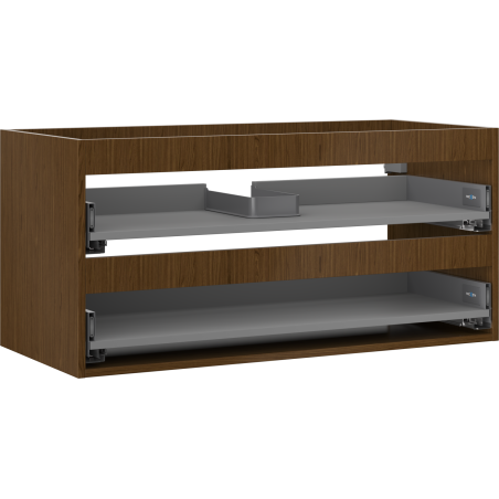 Mexen Box-A Korpus des Waschbeckenunterschranks 100 cm, 2 Schubladen, Nussbaum - 91AX0-1000-470-2-86