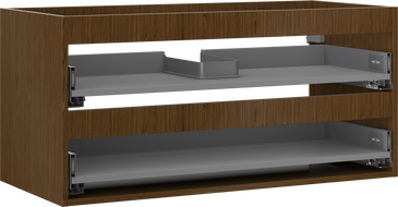Mexen Box-A cuerpo del mueble bajo lavabo 100 cm, 2 cajones, nogal - 91AX0-1000-470-2-86