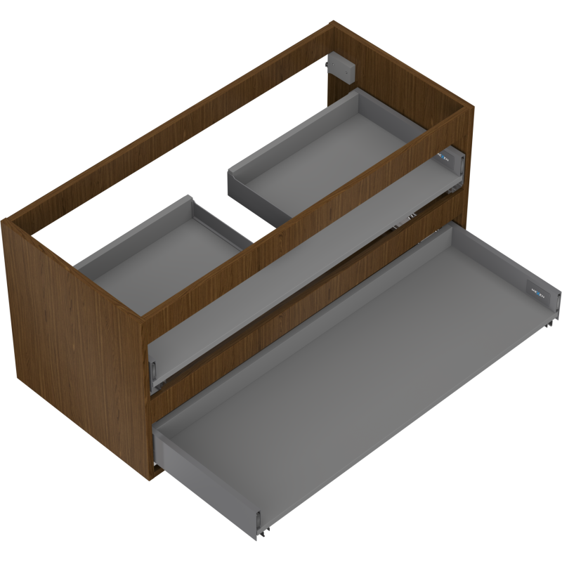 Mexen Box-A korpus omarice za pomivalno korito 100 cm, 2 predala, oreh - 91AX0-1000-470-2-86