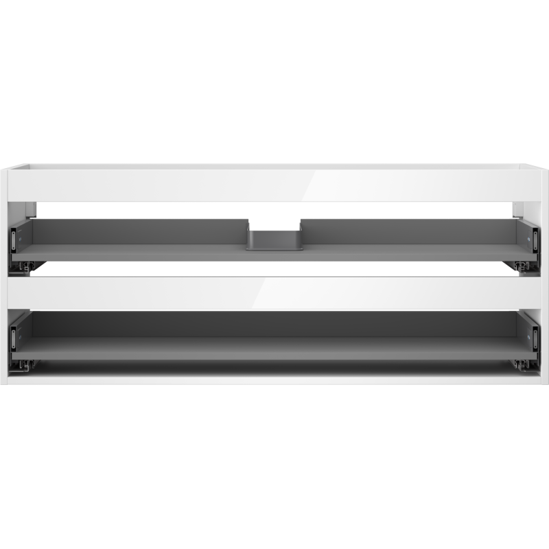 Mexen Box-A cuerpo de gabinete de baño 120 cm, 2 cajones, blanco brillo - 91AX0-1200-470-2-00