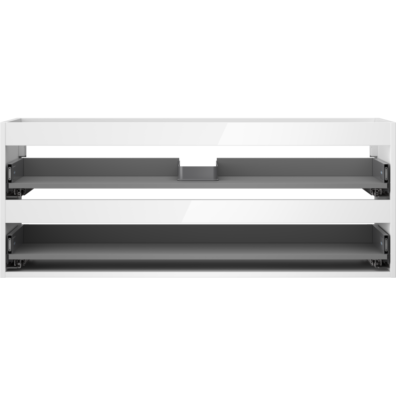 Mexen Box-A korpus skåp under tvättställ 120 cm, 2 lådor, vit högglans - 91AX0-1200-470-2-00