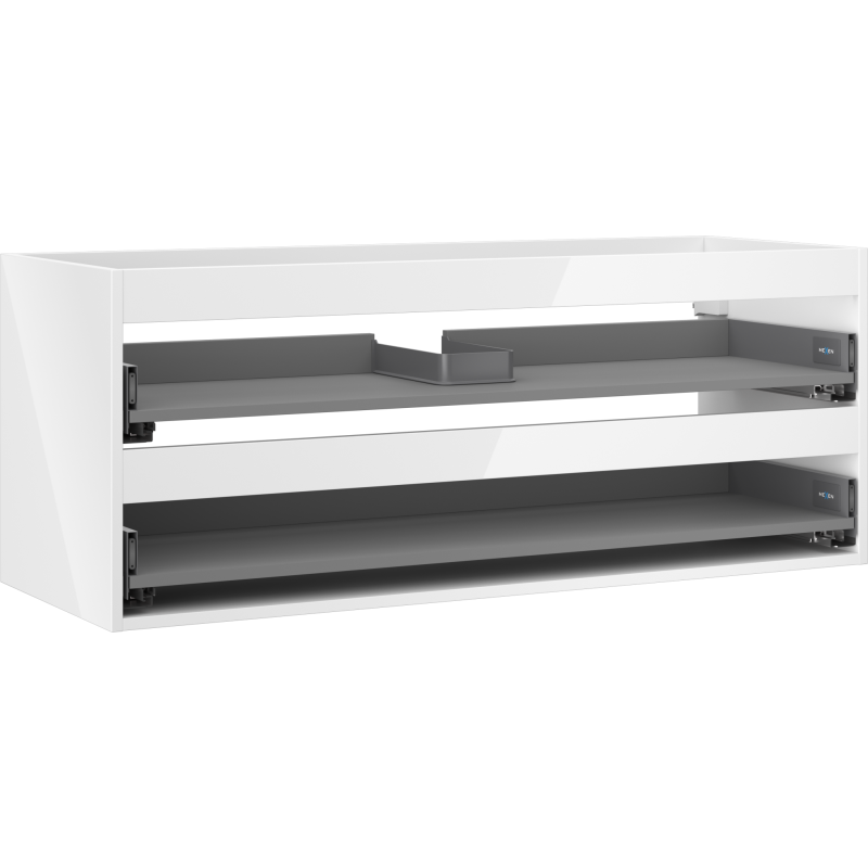 Mexen Box-A corpo del mobile sottolavabo 120 cm, 2 cassetti, bianco lucido - 91AX0-1200-470-2-00
