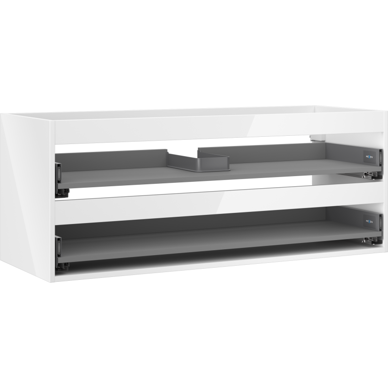 Mexen Box-A korpus szafki podumywalkowej 120 cm, 2 szuflady, biały połysk - 91AX0-1200-470-2-00
