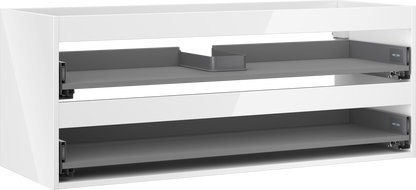 Mexen Box-A corpo do armário para lavatório 120 cm, 2 gavetas, branco brilho - 91AX0-1200-470-2-00