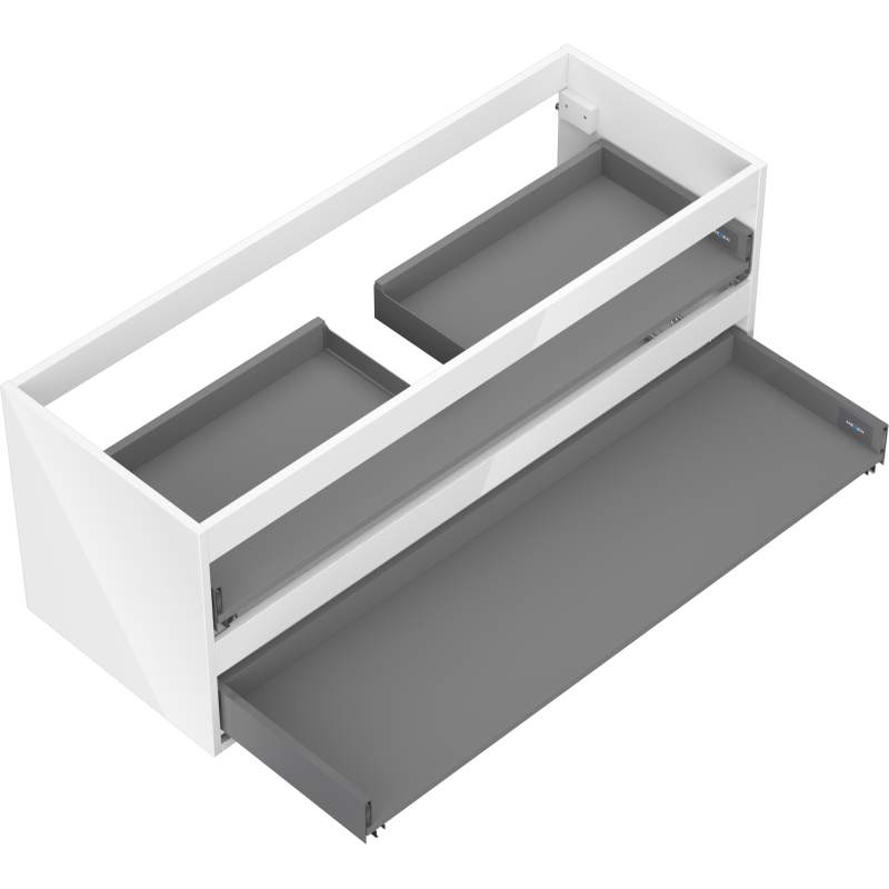 Mexen Box-A korpus szafki podumywalkowej 120 cm, 2 szuflady, biały połysk - 91AX0-1200-470-2-00