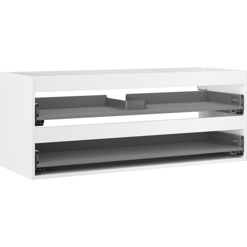 Mexen Box-A cabinet body for under-sink 120 cm, 2 drawers, white matte - 91AX0-1200-470-2-01