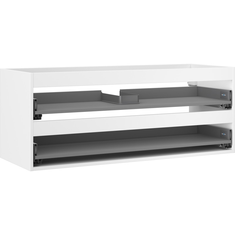 Mexen Box-A kućište ormarića ispod umivaonika 120 cm, 2 ladice, bijela mat - 91AX0-1200-470-2-01