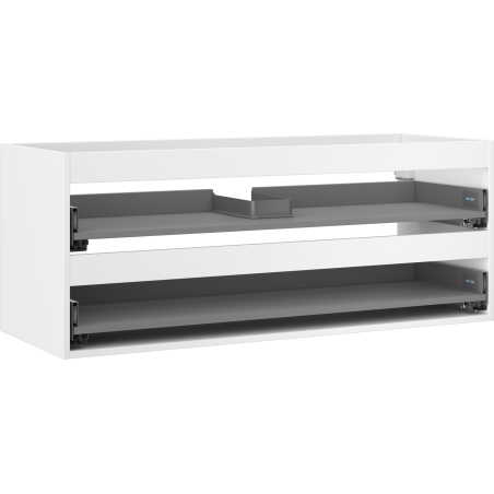Mexen Box-A cabinet body for under-sink 120 cm, 2 drawers, white matte - 91AX0-1200-470-2-01