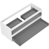 Mexen Box-A cabinet body for under-sink 120 cm, 2 drawers, white matte - 91AX0-1200-470-2-01