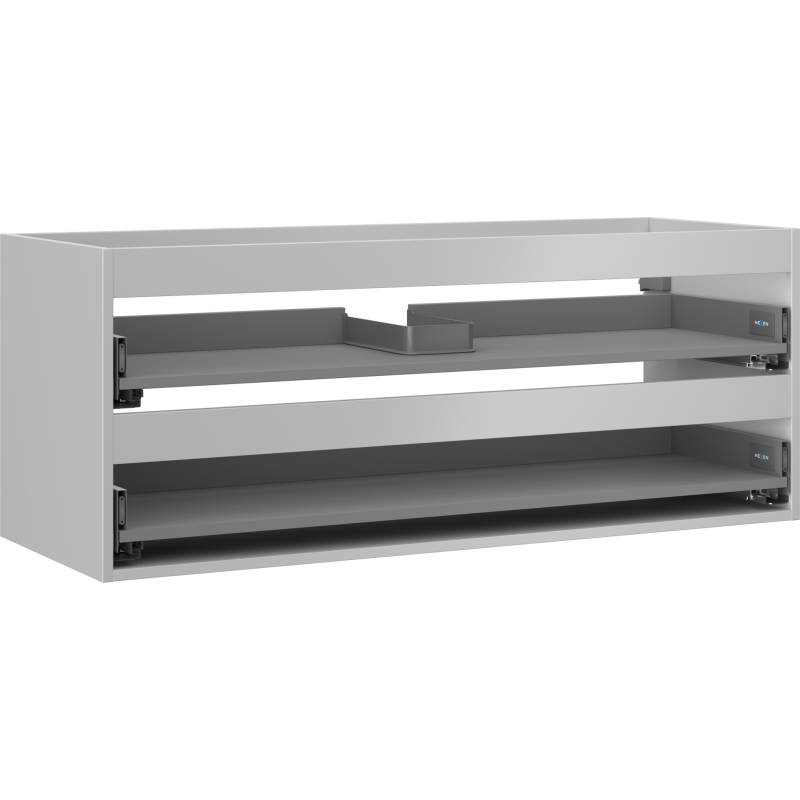 Mexen Box-A kastlichaam voor wastafelmeubel 120 cm, 2 lades, grijs mat - 91AX0-1200-470-2-62