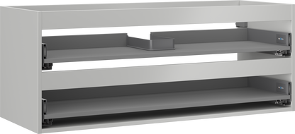 Mexen Box-A σώμα ντουλαπιού κάτω από τον νιπτήρα 120 cm, 2 συρτάρια, γκρι ματ