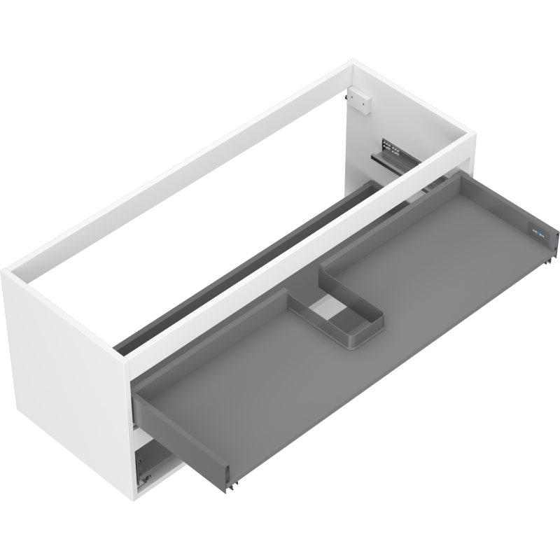 Mexen Box-A corpo do armário de lavatório 120 cm, 2 gavetas, branco mate - 91AX0-1200-470-2-01