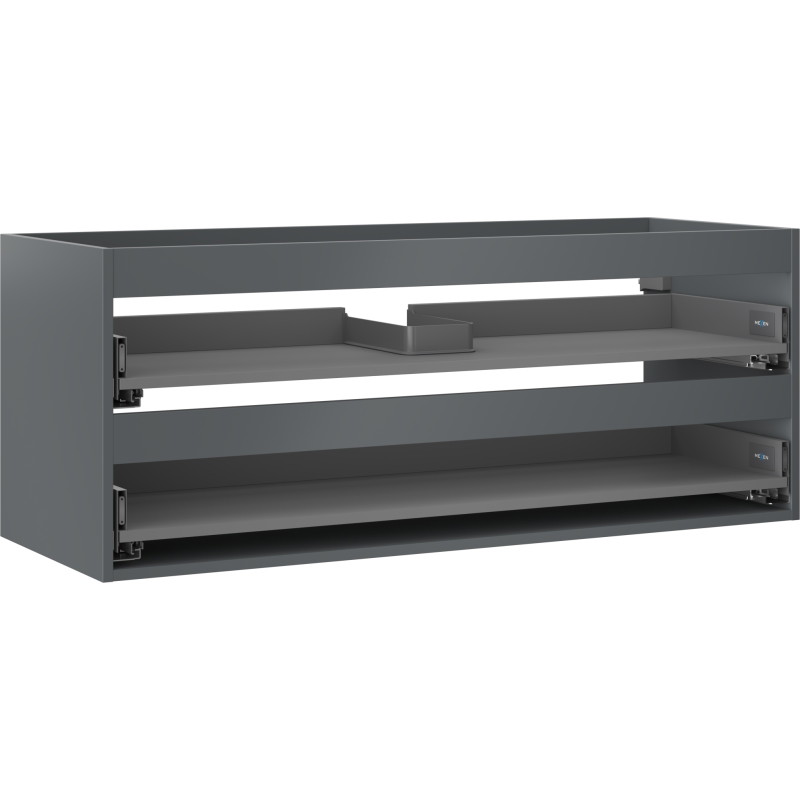 Mexen Box-A ormar ispod umivaonika 120 cm, 2 ladice, mat grafit - 91AX0-1200-470-2-66
