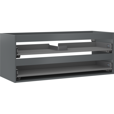 Mexen Box-A onderkast voor wastafel 120 cm, 2 lades, matte grafiet - 91AX0-1200-470-2-66