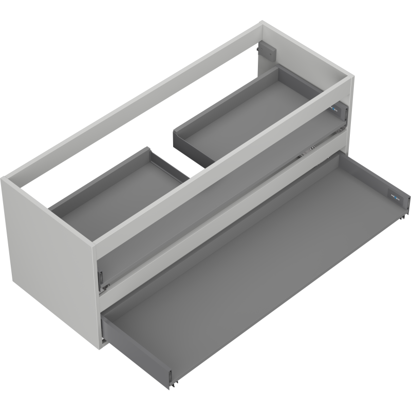 Mexen Box-A korpus szafki podumywalkowej 120 cm, 2 szuflady, szary mat - 91AX0-1200-470-2-62