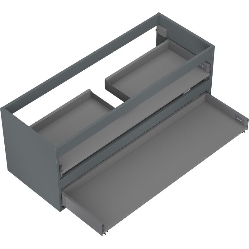 Mexen Box-A ormar ispod umivaonika 120 cm, 2 ladice, mat grafit - 91AX0-1200-470-2-66