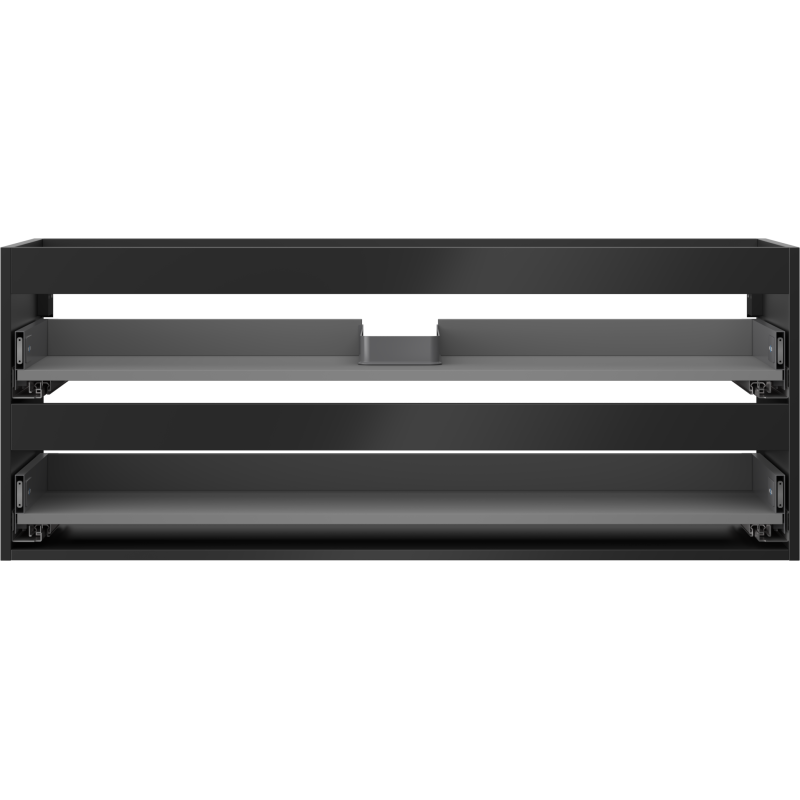 Mexen Box-A Cabinet Body for Washbasin 120 cm, 2 Drawers, Black Matt - 91AX0-1200-470-2-71