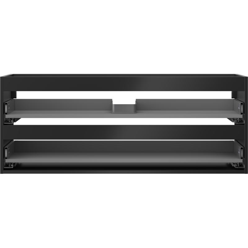 Mexen Box-A corpo del mobile sotto il lavandino 120 cm, 2 cassetti, nero opaco - 91AX0-1200-470-2-71