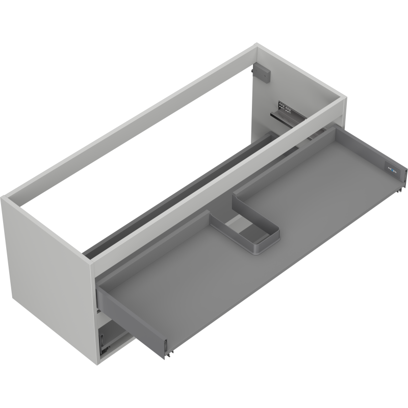 Mexen Box-A 120 cm under-sink cabinet body, 2 drawers, grey matte - 91AX0-1200-470-2-62