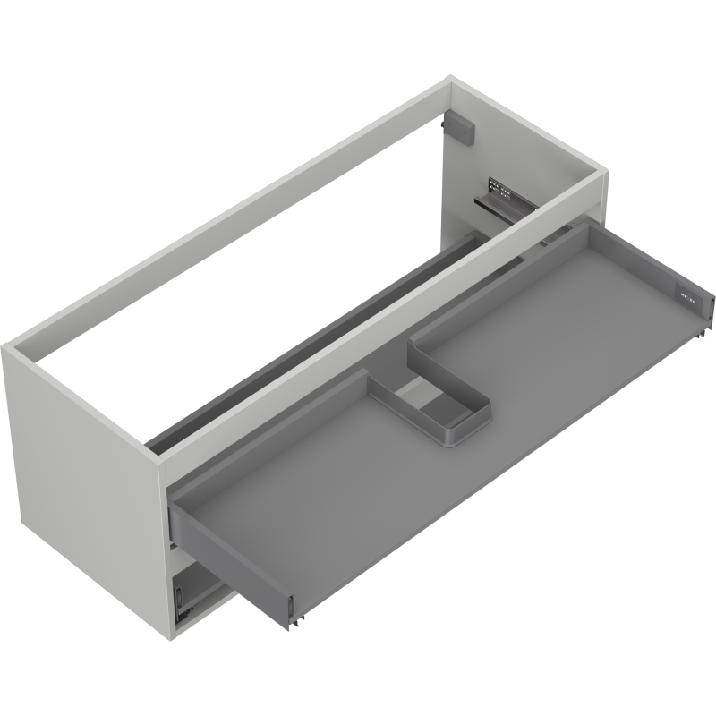 Mexen Box-A corpo do armário de casa de banho 120 cm, 2 gavetas, cinza mate - 91AX0-1200-470-2-62
