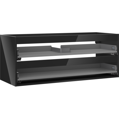 Mexen Box-A body 120 cm vanity cabinet, 2 drawers, black gloss - 91AX0-1200-470-2-70