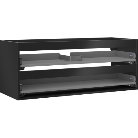 Mexen Box-A zemākā izlietnes skapīša karkass 120 cm, 2 atvilktnes, melns mats - 91AX0-1200-470-2-71