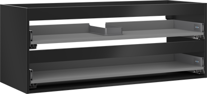 Mexen Box-A σώμα ντουλαπιού κάτω από νιπτήρα 120 cm, 2 συρτάρια, μαύρο ματ