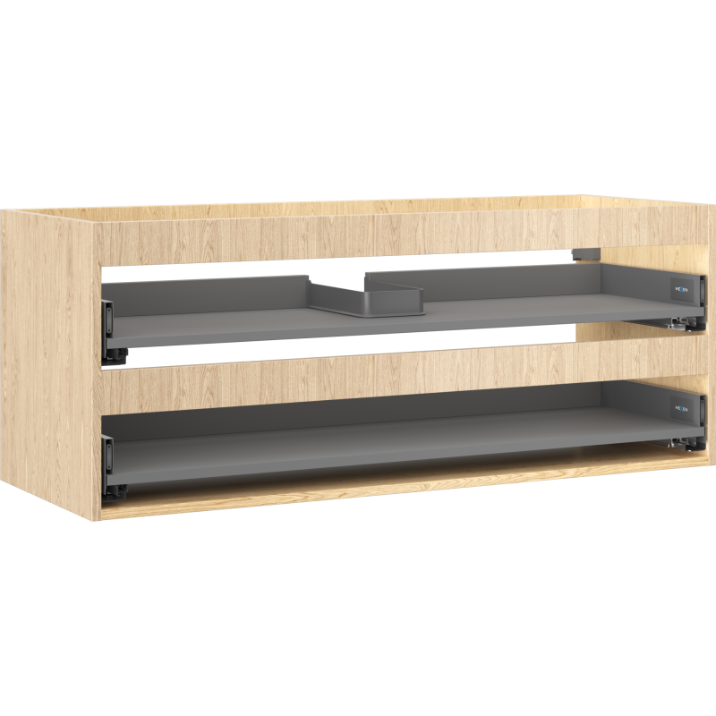 Mexen Box-A Korpus für Waschtischunterschrank 120 cm, 2 Schubladen, Eiche - 91AX0-1200-470-2-81