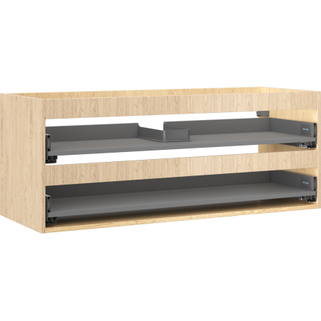 Mexen Box-A onderkast 120 cm, 2 laden, eik - 91AX0-1200-470-2-81