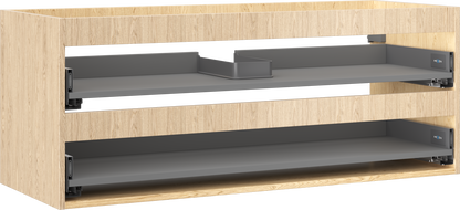 Mexen Box-A corpo dell'armadietto sotto lavabo 120 cm, 2 cassetti, rovere - 91AX0-1200-470-2-81