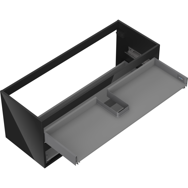 Mexen Box-A corpo dell'armadietto sottolavabo 120 cm, 2 cassetti, nero lucido - 91AX0-1200-470-2-70