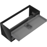 Mexen Box-A Schrankkorpus unter Waschbecken 120 cm, 2 Schubladen, schwarzer Hochglanz - 91AX0-1200-470-2-70