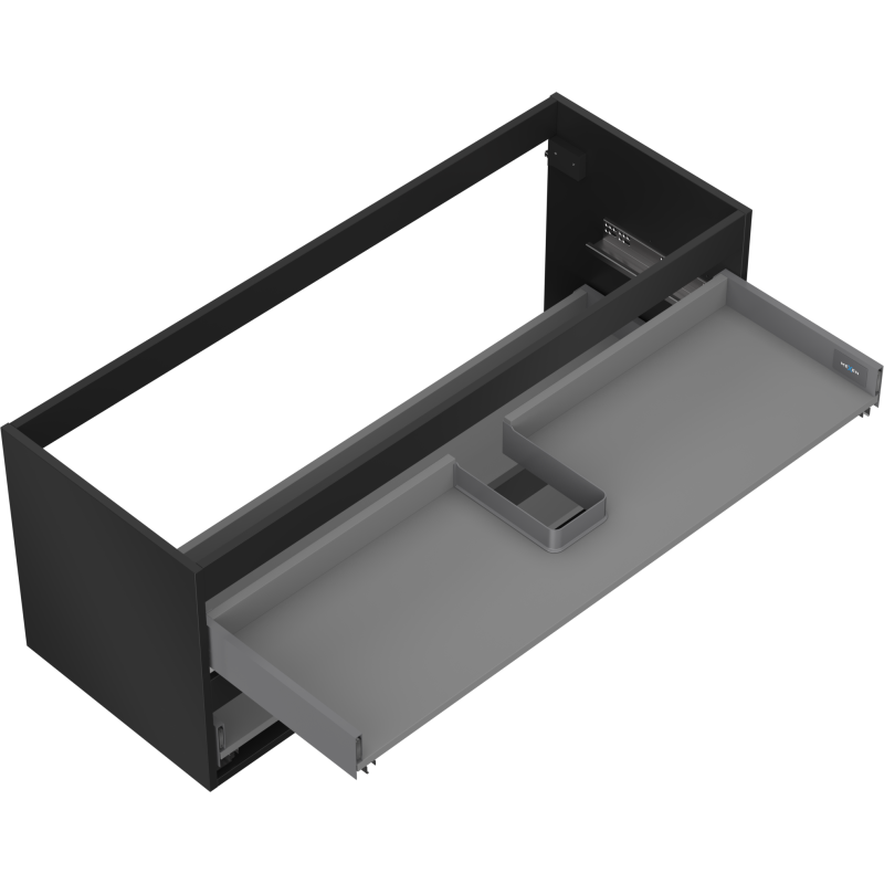Mexen Box-A Cabinet Body for Washbasin 120 cm, 2 Drawers, Black Matt - 91AX0-1200-470-2-71