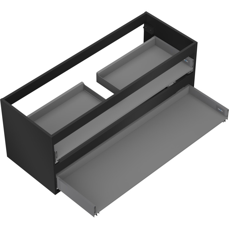 Mexen Box-A kastframe voor wastafelonderkast 120 cm, 2 lades, zwart mat - 91AX0-1200-470-2-71