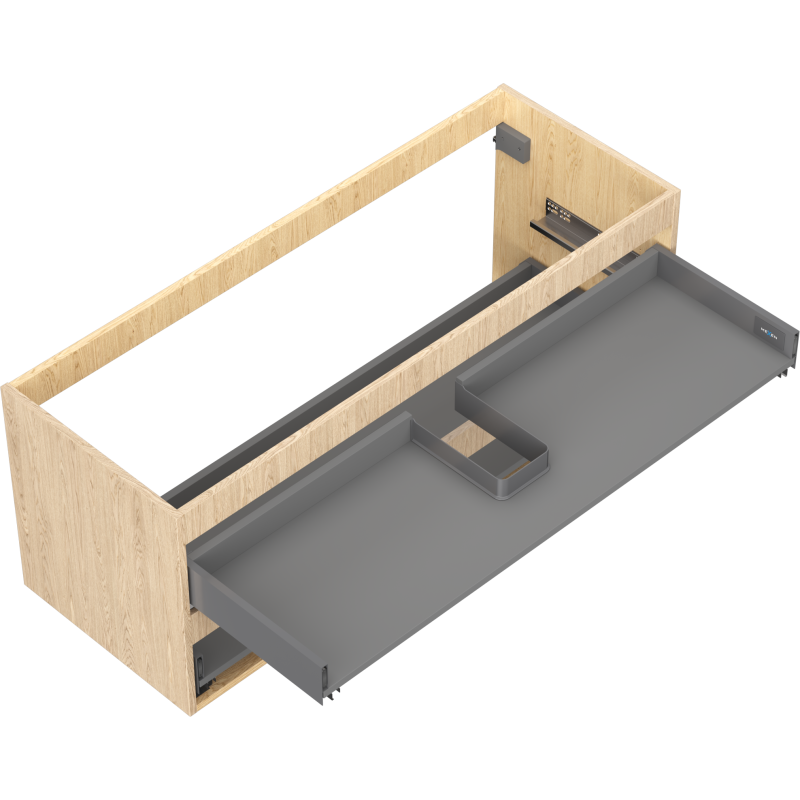Mexen Box-A korpus szafki podumywalkowej 120 cm, 2 szuflady, dąb - 91AX0-1200-470-2-81