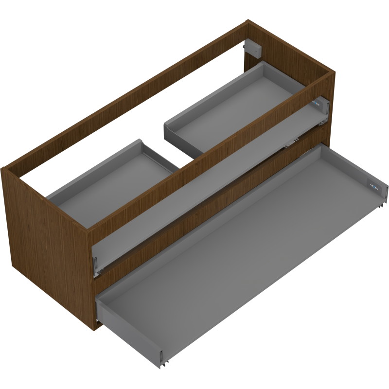 Mexen Box-A korpus ormarića ispod umivaonika 120 cm, 2 ladice, orah - 91AX0-1200-470-2-86