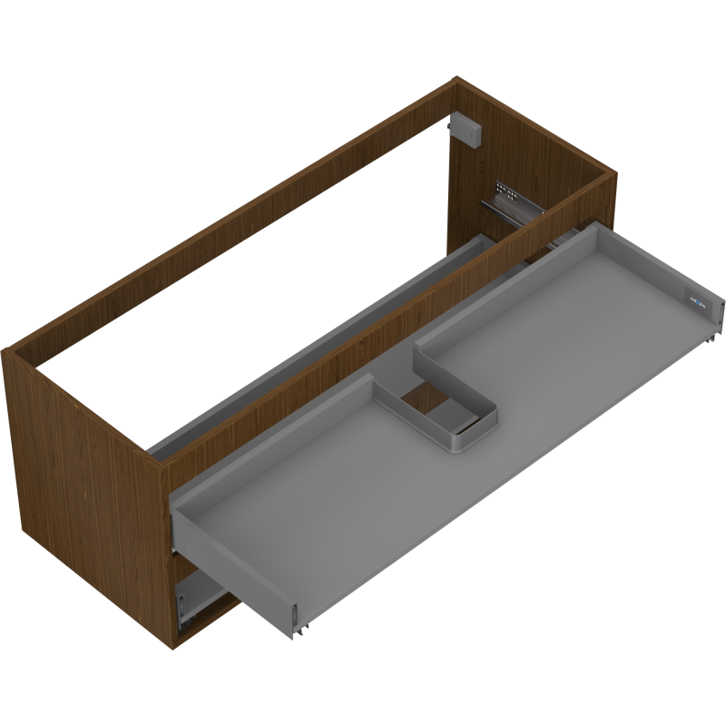 Mexen Box-A cuerpo del mueble bajo lavabo 120 cm, 2 cajones, nogal - 91AX0-1200-470-2-86