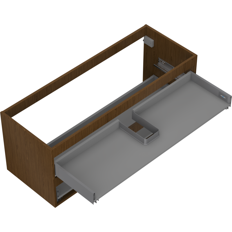 Mexen Box-A korpus szafki podumywalkowej 120 cm, 2 szuflady, orzech - 91AX0-1200-470-2-86