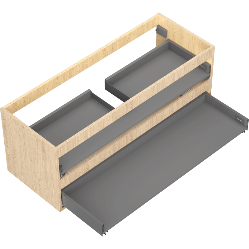 Mexen Box-A korpus szafki podumywalkowej 120 cm, 2 szuflady, dąb - 91AX0-1200-470-2-81
