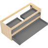 Mexen Box-A okvir ormarića ispod umivaonika 120 cm, 2 ladice, hrast - 91AX0-1200-470-2-81