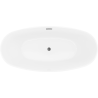Mexen Lira freistehende Badewanne Muster 170 x 80 cm, weiß/schwarz, Überlauf Gun Gray gebürstet - 52831708075-66